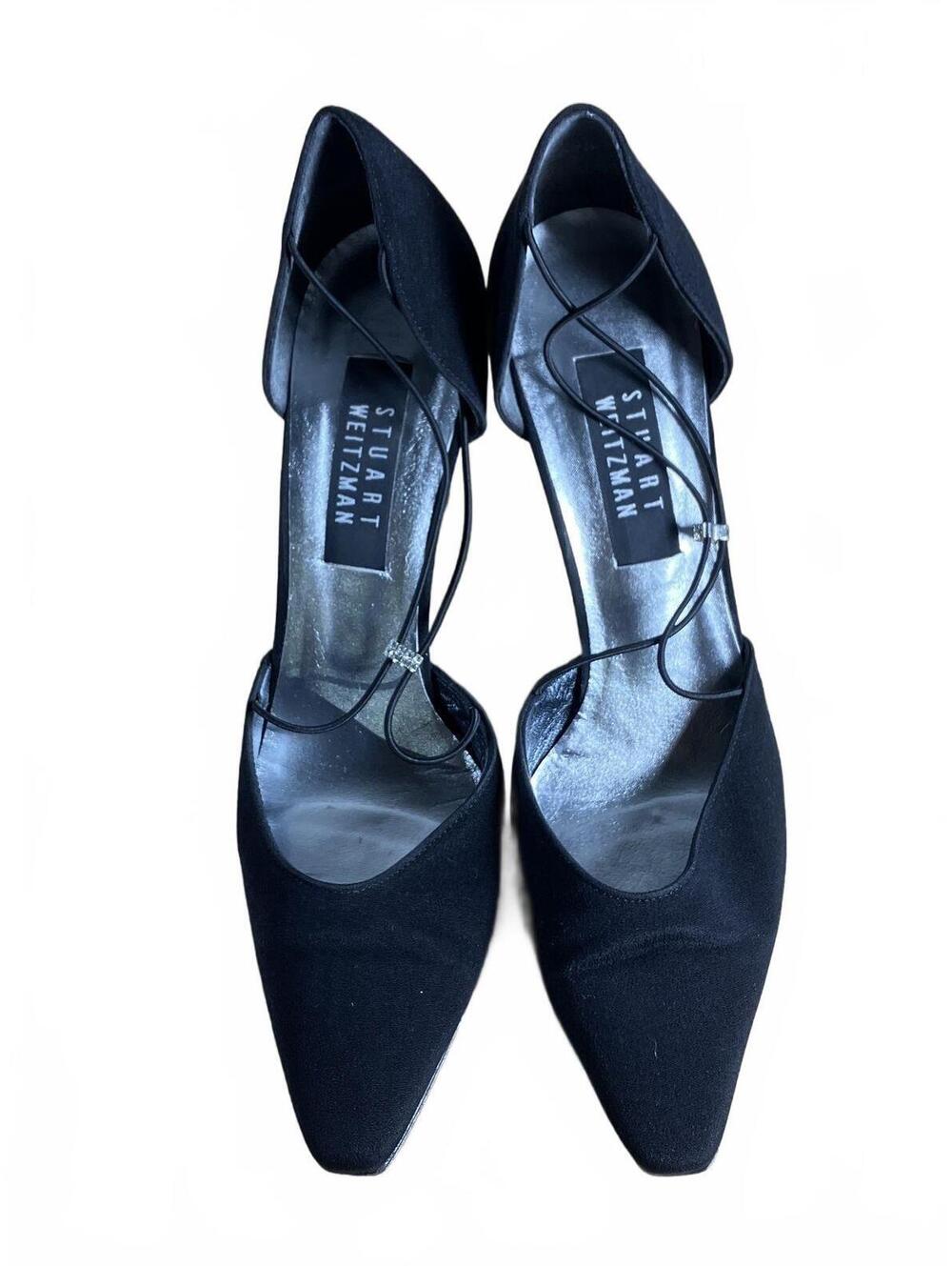Stuart Weitzman Women's Black Pointed Toe Heels Size 8